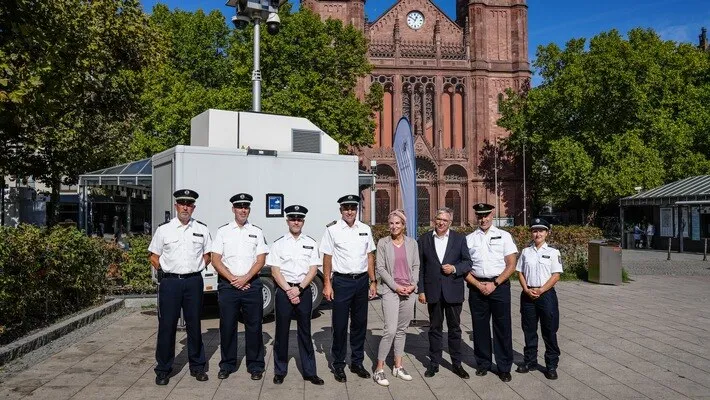 Videoschutz Luisenplatz Wiesbaden Polizeieinsatz