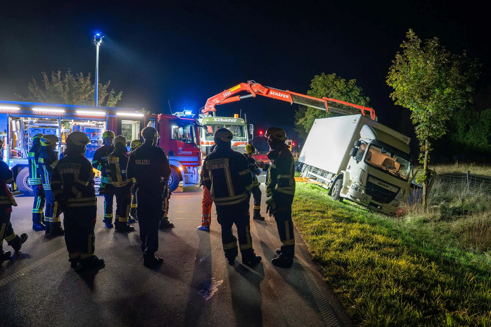 Lkw-Unfall B426 Pfungstadt